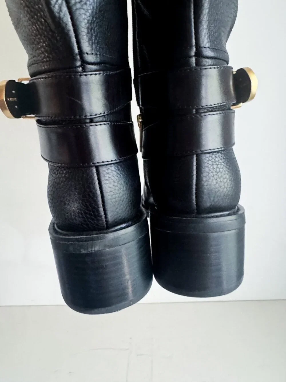Vince Camuto  Gini Knee High Boots Black Leather 7 Wide Calf